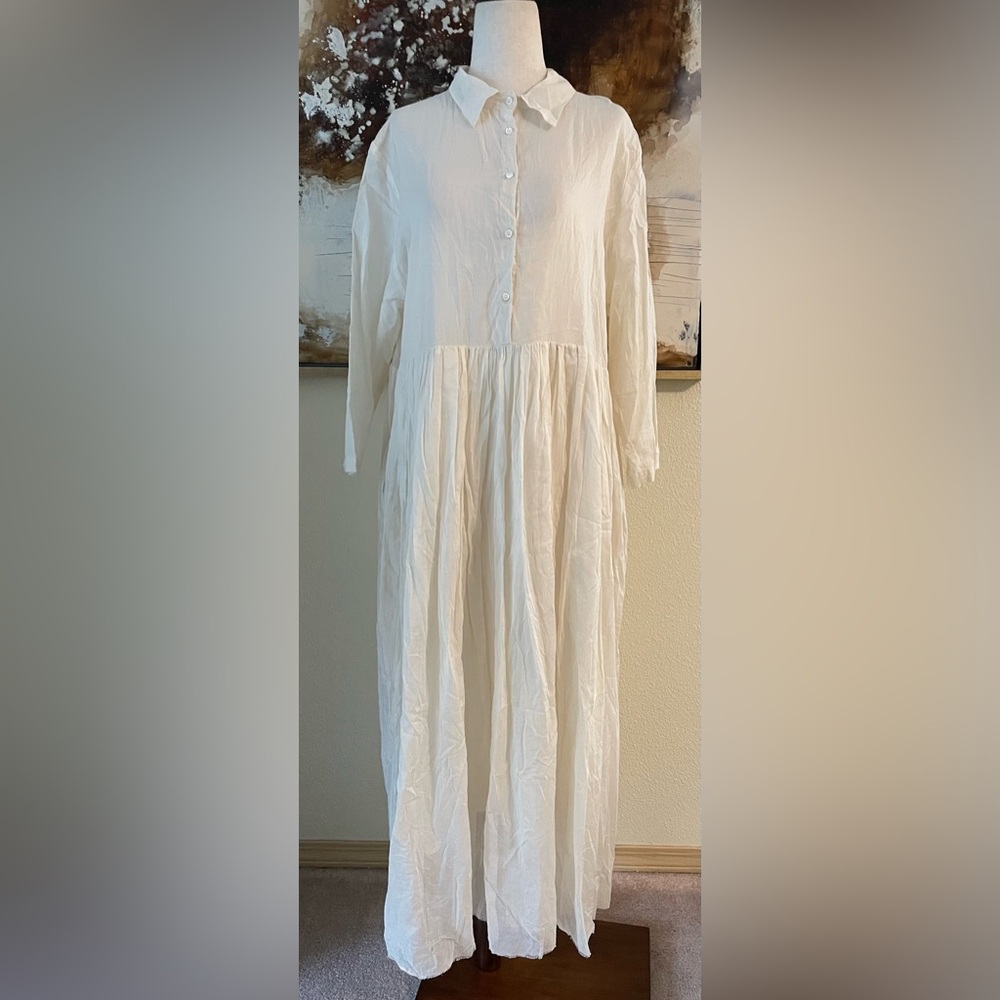Elsa Esturgie dress 100% organic cotton size European France 40 US M 8 ELNC~